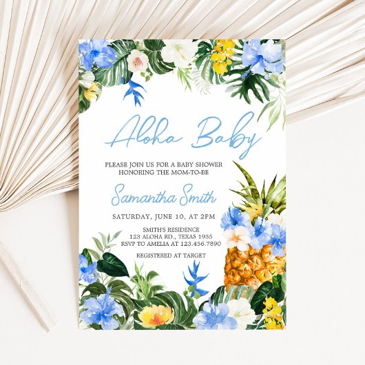 Invitation Aloha Pineapple Baby Shower