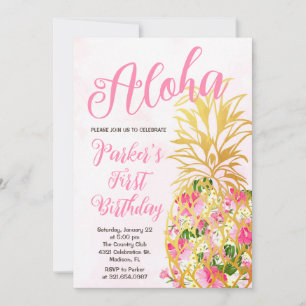 Invitation Aloha Pineapple Premier anniversaire