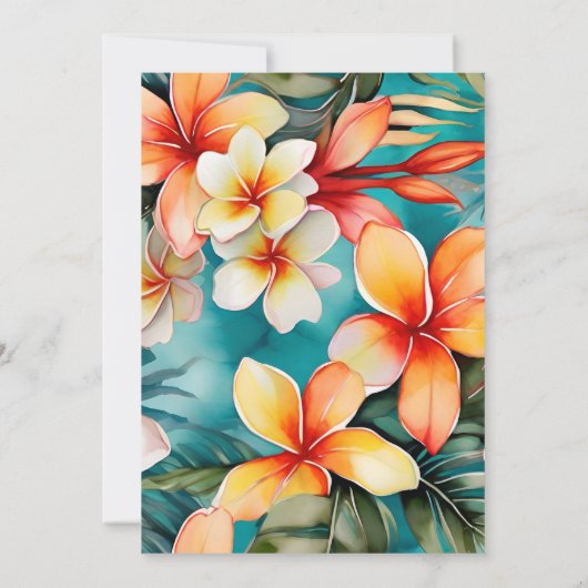 Invitation Aloha Pink Tropical Graduation Luau Parti (Dos)