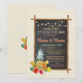 Invitation Aloha Stock The Bar Cocktail Fiançailles Invitatio (Devant / Derrière)