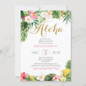 Invitation Aloha Summer Tropical ou Luau Fête des mariées (Devant)