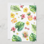 Invitation Aloha Tropical Deux doux luau fête anniversaire (Dos)