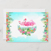 Invitation Aloha Tropical Flamant rose Luau Anniversaire (Dos)