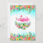 Invitation Aloha Tropical Flamant rose Luau Party Graduation  (Dos)