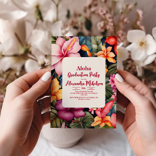 Invitation Aloha Tropical Graduation Luau