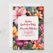 Invitation Aloha Tropical Graduation Luau (Devant)