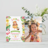Invitation Aloha Tropical Hawaii luau (Debout devant)