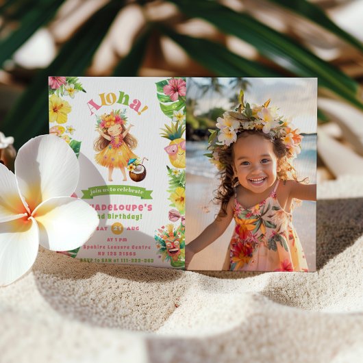 Invitation Aloha Tropical Hawaii luau