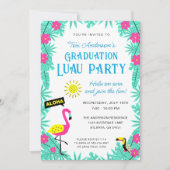 Invitation Aloha Tropical Hawaiian Graduation Luau Party (Devant)