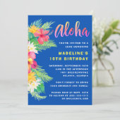 Invitation Aloha Tropical Hawaiian Luau fête d'anniversaire (Debout devant)