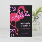 Invitation Aloha Tropical Hawaiian Seizième anniversaire (Debout devant)