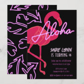 Invitation Aloha Tropical Hawaiian Seizième anniversaire (Devant / Derrière)