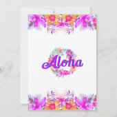 Invitation Aloha Tropical Hibiscus Luau fête d'anniversaire (Dos)