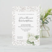 Invitation Aloha Tropical Hydrangea Floral Mariage (Debout devant)