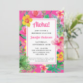 Invitation Aloha Tropical Luau fête d'anniversaire (Debout devant)