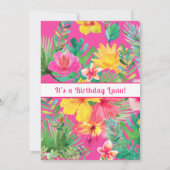 Invitation Aloha Tropical Luau fête d'anniversaire (Dos)