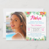 Invitation Aloha Tropical Luau Graduation Party Photo (Devant)