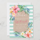 Invitation Aloha Tropical Luau Hawaiian Fête des mariées Invi (Devant)