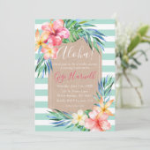 Invitation Aloha Tropical Luau Hawaiian Fête des mariées Invi (Debout devant)