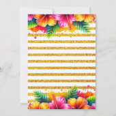 Invitation Aloha Tropical Luau Parties scintillant Graduation (Dos)