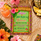 Invitation Aloha Tropical Rose Verte Luau