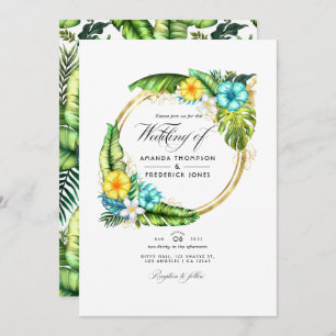 Invitation Aloha Tropical Summer Beach Wedding Photo