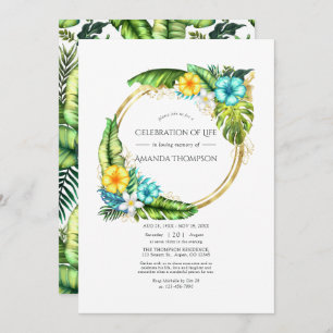 Invitation Aloha Tropical Summer Celebration of Life Photo