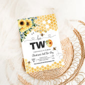 Invitation Alors Douce À Être Deux Bee Theme Party Premier An