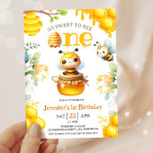 Invitation Alors Doux D'Être Un ! 1er anniversaire fille mign