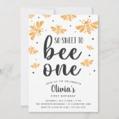 Invitation Alors Doux D'Être Un Premier Anniversaire (Devant)