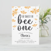 Invitation Alors Doux D'Être Un Premier Anniversaire (Debout devant)