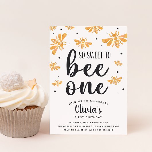 Invitation Alors Doux D'Être Un Premier Anniversaire