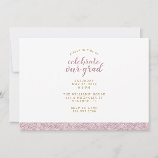 Invitation Alors et maintenant 2 Photo Graduation Party Invit (Dos)