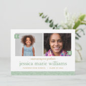 Invitation Alors et maintenant 2 Photo Graduation Party Invit (Debout devant)