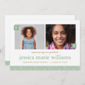 Invitation Alors et maintenant 2 Photo Graduation Party Invit (Devant / Derrière)