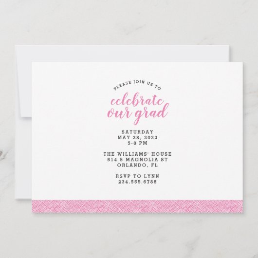 Invitation Alors et maintenant 2 Photo Graduation Party Invit (Dos)