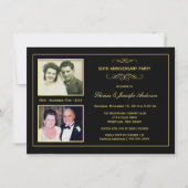 Invitation Alors & Maintenant 50e anniversaire d'or avec 2 ph (Devant)