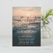 Invitation Alors Nous Avons Été Elopés, Mariage De Plage Trop (Debout devant)