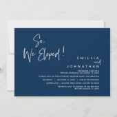 Invitation Alors, Nous Avons Été Invités, Mariage Elopement P (Devant)