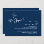 Invitation Alors, Nous Avons Été Invités, Mariage Elopement P (Devant / Derrière)