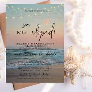 Invitation Alors nous nous sommes enfuis, Mariage au coucher