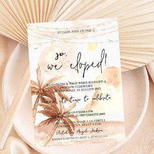Invitation Alors nous nous sommes enfuis, Mariage en fuite au