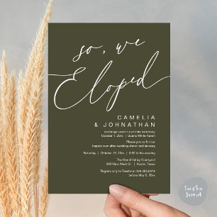 Invitation Alors, nous nous sommes enfuis Mariage Moderne Rom
