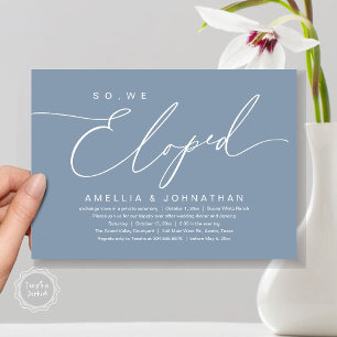 Invitation Alors, nous nous sommes enfuis, mariage romantique