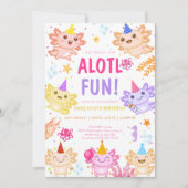 Invitation Alotl Fun Axolotl Under Sea Birthday (Devant)