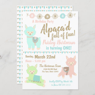 Invitation Alpaca 1er anniversaire