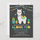 Invitation Alpaga coloré de fiesta de fête (Devant)