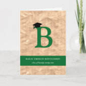 Invitation Alphabet Monogramme Moderne en Feuille de Bronze p (Devant)