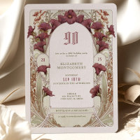 Alphonse Mucha 90e anniversaire Art Nouveau Foliag