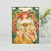 Invitation Alphonse Mucha Art Nouveau Daydream (Debout devant)